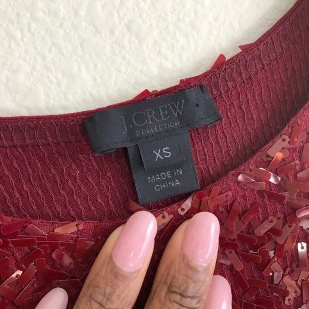 J. Crew Sequin Color Block Tank Size Xs - image 4